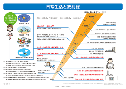 図：日常生活と放射線